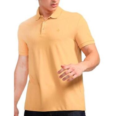 Imagem de Polo Dudalina Masculina Piquet Essentials Extra Cotton Amarelo Médio-Masculino
