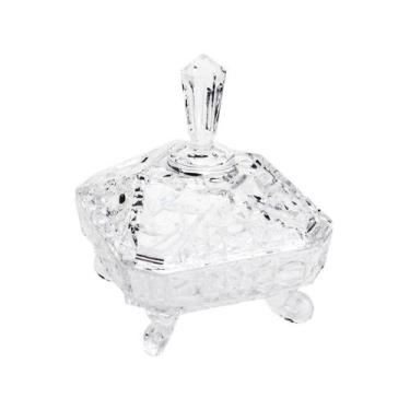 Imagem de Potiche de Cristal 19cm Lyor Paladium, Transparente, 1