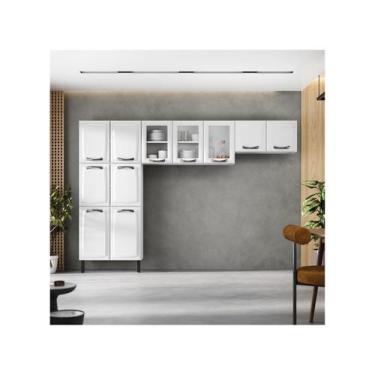 Imagem de Cozinha Modulada New Premium 3 Peças 11 Portas Aço Itatiaia, Branco Ne