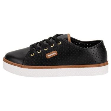 Imagem de Tênis feminino casual moleca 5712205, Preto, 35