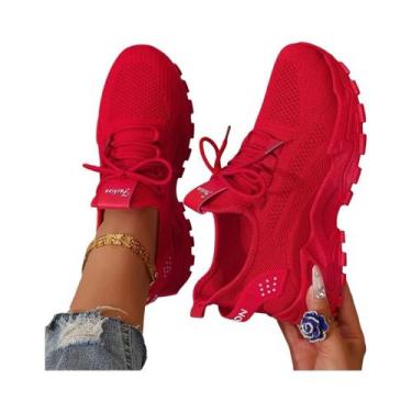 Imagem de Tênis Casuais Respiráveis Para Mulheres, Solas Macias, Sneakers Chunky