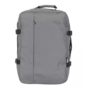 Imagem de Mochila de Costa Masculino Adulto Escolar Casual Esporte Viagem Cinza 