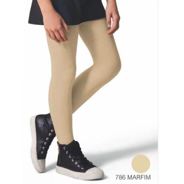 Imagem de Meia Calça Infantil Selene Fio 80 Inverno Algodão, Marfim, G
