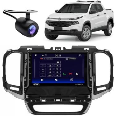Imagem de Central Multimídia Automotiva Android Auto Fiat Toro Moldura + Câm Bp 7 Touch Screen Bl...