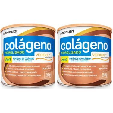 Imagem de Kit 2x Colágeno Hidrolisado 2 em 1 Verisol em Pó - 250g - Maxinutri