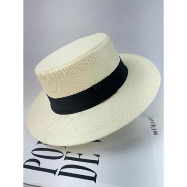 Imagem de Chapéu Feminino PARIS Palheta Praia Piscina Elegante Aba Média - Cliqu