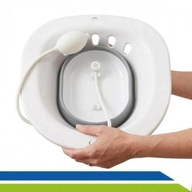 Imagem de Bacia Bidê para Banho de Assento Higiene Íntima Retrátil Longevitech -