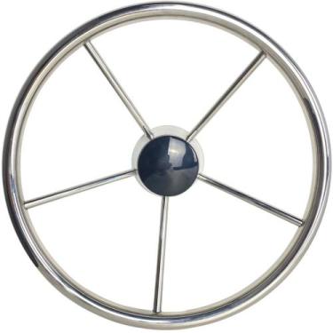 Imagem de Volante Inox Náutico 343mm Para Barcos Lancha Universal - BenNoah