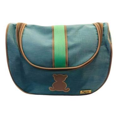 Imagem de Bolsa Maternidade Bordada Urso Mescla Chic Mamãe Bebê Alyaht -, Verde