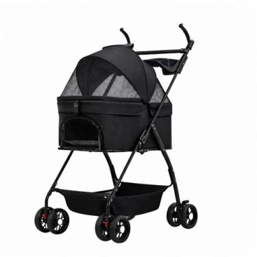 Imagem de Carrinho De Transporte Pet Dobrável Berço Removível Cão Gato - Pet For