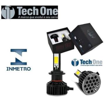 Imagem de Kit Super Led 6000k Techone 12/24V  Farois Dianteiros  FIAT UNO MILLE 