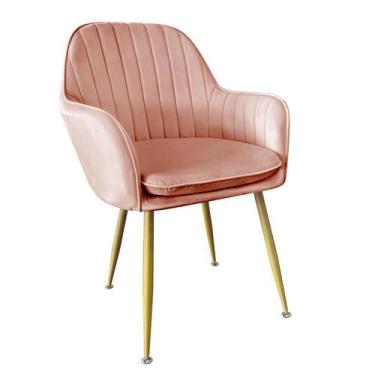 Imagem de Laraz Home Decor, Cadeira Poltrona Lines com Pés Dourados Suede