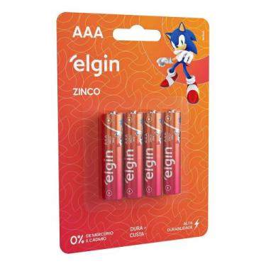 Imagem de Pilha Zinco Carvão Aaa Palito 4 Unidades Elgin