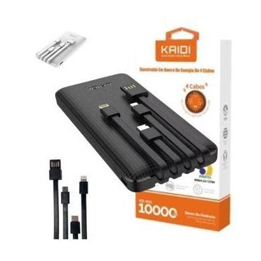 Imagem de Carregador Portatil 10000mah Power Bank Com 4 Cabos KD-953 Kaidi