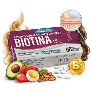 Imagem de Vitamina Biotina Cabelos e Pele Arte Nativa