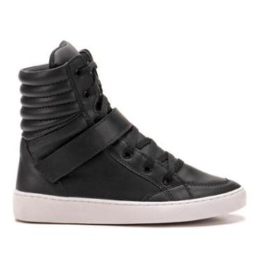 Imagem de Tênis Cano Alto Feminino Sneaker Botinha Treino Confortável Antiderrapante Academia Fit...
