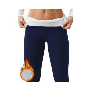 Imagem de Leggings Femininas De Cintura Alta Com Forro De Fleece E Controle De B