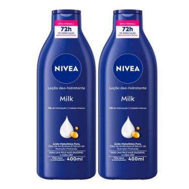 Imagem de Loção Nivea Milk para Pele Seca a Extrasseca com 2 Unidades de 400ml c