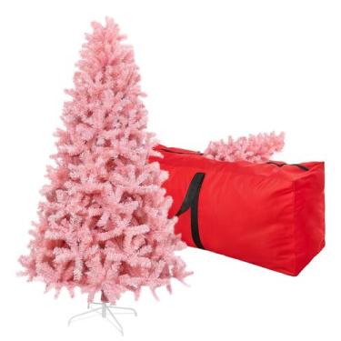 Imagem de Árvore de Natal CRSTAFU Pink Artificial de 1,5 m com 600 pontas de gal
