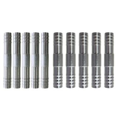 Imagem de Kit 10 Emendas Ar Condicionado Reta 10mm 12mm Alumínio - LETÍCIA AR CO