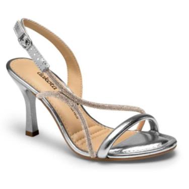 Imagem de Sandália Feminina Salto Fino Prata Dakota Y9771-0002, 37
