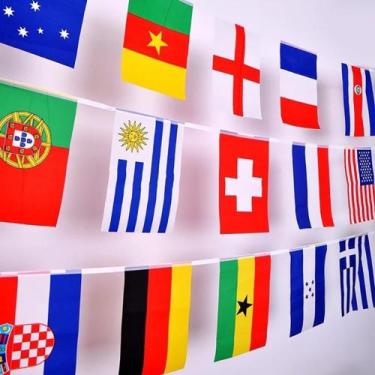Imagem de Bandeira Missões Evangelho 32 Nações 21 X 14 Cm - 8 Mts - HOLY LAND
