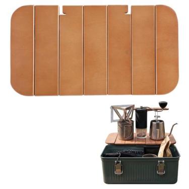 Imagem de Mesa de madeira Acellegic 19 x 35 x 1 cm para lancheira de 9,5 L