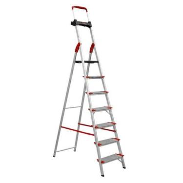 Imagem de Escada Comfort 07 Degraus Alumínio Reforçada Alumasa 150kg