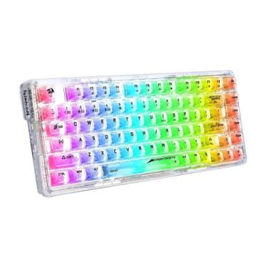 Imagem de Teclado Gamer Redragon Elf Pro K649ct Rgb Switch Translucen, Branco/Tr