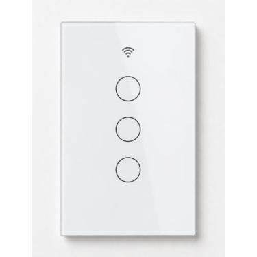 Imagem de Interruptor Inteligente Touch Wi-Fi Luma 3 Teclas cor:branco, branco