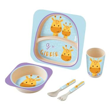 Imagem de Zoop Toys Kit Alimentação Baby 5 Peças Girafa, Multicor