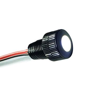 Imagem de Oznium Parafuso de luz mais brilhante - Montagem embutida embutida 12V luz LED para para-choque, grade, interior de carros, traço, iluminação ambiental, motocicleta com invólucro de alumínio elegante e porca de parafuso (11 mm preto, branco frio)