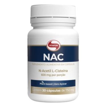 Imagem de Nac Aminoácidos N-Acetil e L-Cisteína Vitafor 30 Cápsulas
