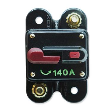 Imagem de Disjuntor Automotivo 140A Proteção Som Bateria Resetável Liga Desliga