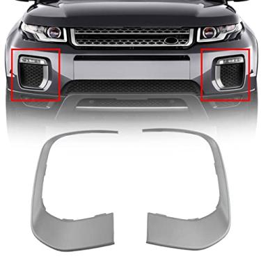 Imagem de FINMOKAL Par de luz de direção de neblina dianteira guarnição para 2016-17 Range Rover Evoque cinza