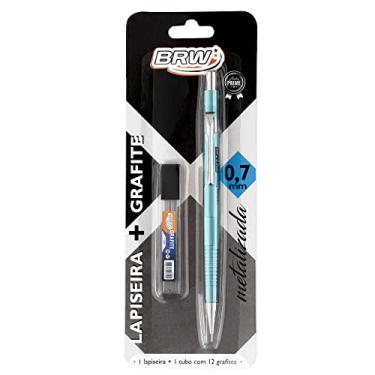 Imagem de Lapiseira Técnica 0.7mm + Grafite Metalizada Azul, BRW