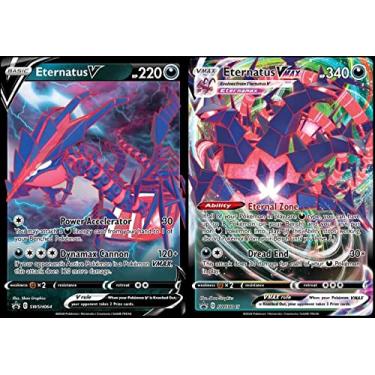 Imagem de Pokemon Eternatus V & Vmax - SWSH045 e SWSH064 - Lote de cartas colecionáveis Foil Pokemon Card Game - Foil