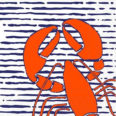 Imagem de Boston International Guardanapos de papel IHR 3 camadas, 20 unidades, 12,7 x 12,7 cm, lagosta de linha d'água