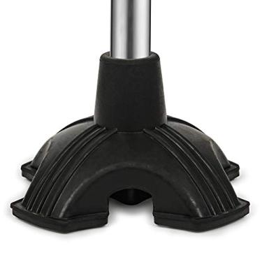 Imagem de Ponta de bengala de borracha quádrupla de 3/4" - ponta de bengala de pé própria, suporte de bengala de borracha para caminhar, acessórios de bengala