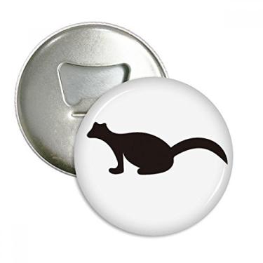 Imagem de Polecat Black Polecat Abridor de garrafas com ímã de geladeira emblema multifuncional