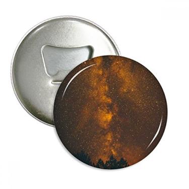 Imagem de Emblema multifuncional laranja céu escuro neblina abridor de garrafas ímã de geladeira