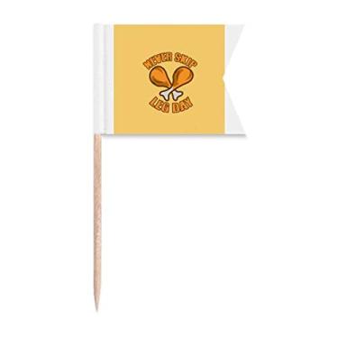 Imagem de Baquetas Tempt People Ignore Food Palito Bandeiras Marcação para Bolo Festa Prato de Queijo