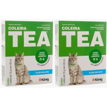Imagem de Coleira Tea 327 Antipulgas Para Gatos 33cm Kit 2 Unidades - Konig