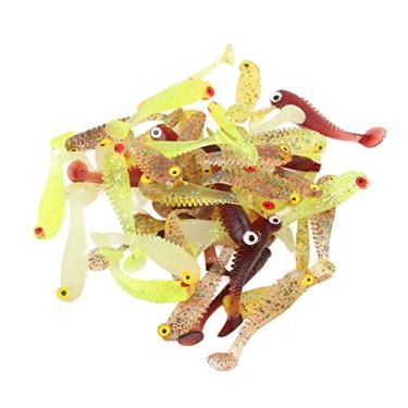 Imagem de Isca Macia, Isca Macia de Silicone Flexível de 50 Peças para Robalo