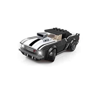 Imagem de Zippy Toys Carrinho p/Montar Super Car Classic Branco e Preto - Brinquedo Para Construir com 187 Peças; Atividade Educativa Estimula Habilidades; Para Adultos e Crianças +6 Anos; Feito p/Uso Infanti