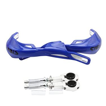 Imagem de Proteção Do Guiador Da Motocicleta 28mm 22mm Handguard Handle Bar Handle Guards Para KAWASAKI YAMA-&HA CR EXC YZF WRF HON-&DA SUZUKI Protetor Com luz LED (Color : Blue3, Size : 7/8" 22mm)