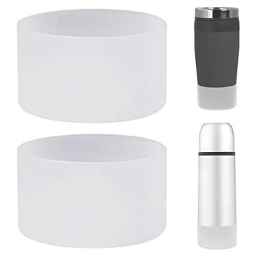 Imagem de GOARDLODA Bota amortecedora de silicone antiderrapante para garrafa de água com tampa inferior de garrafa de silicone compatível com Stanley Quencher Adventure copo de 1,18 l com alça e fluxo de gelo Stanley, 850 g DA