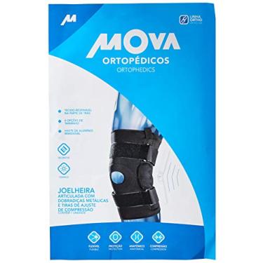 Imagem de Mova Joelheira Articulada Dobradicas Metal Tiras Ajuste - Neo - Mova - Tam G Preto G