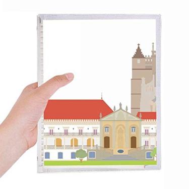 Imagem de Caderno de construção de marco nacional de Portugal Coimbra diário de folhas soltas recarregável