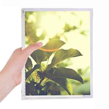 Imagem de Caderno de folhas soltas com imagem de plantas e folhas de sol
